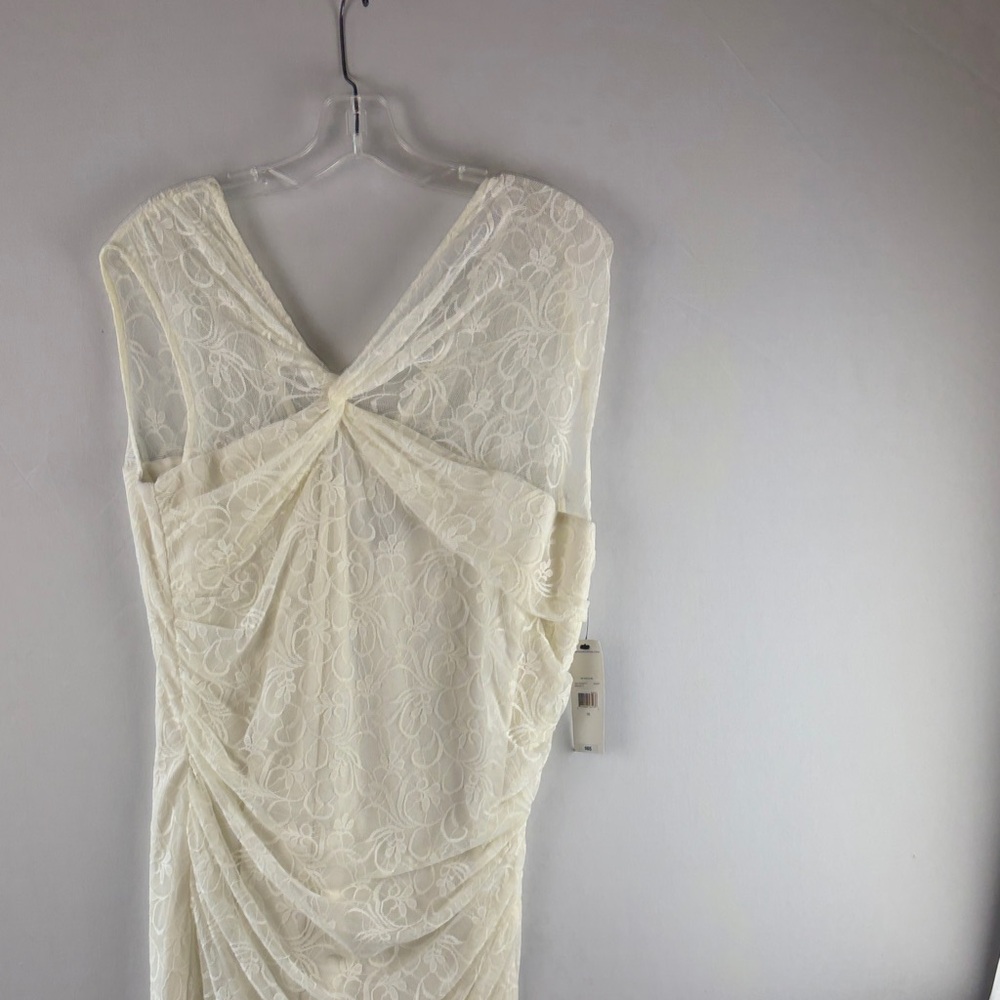 American Living Cream Lace Asymmetrical Dress